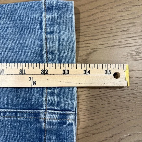 Alice + Olivia Denim Overall Skirt Dress 12 Stretch Fitted Preppy Y2K Bow Luxury - Picture 13 of 13